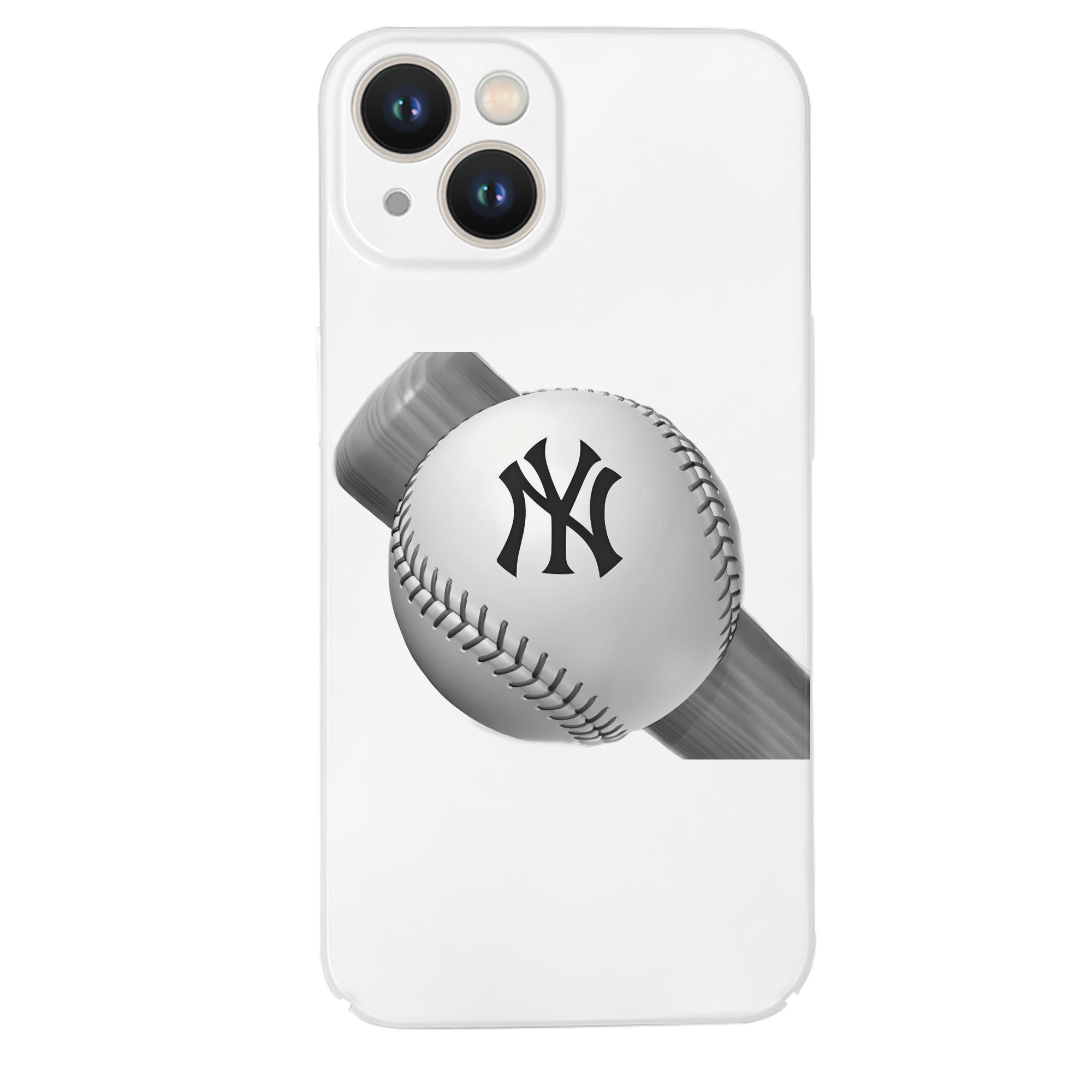 New York Yankees Baseball IPhone 14 Series Full-Cover Hard Case – Shockproof With Raised Camera Protection – Precise Cutouts, Wireless Charging Compatible – Durable, Anti-Yellowing, Easy To Clean